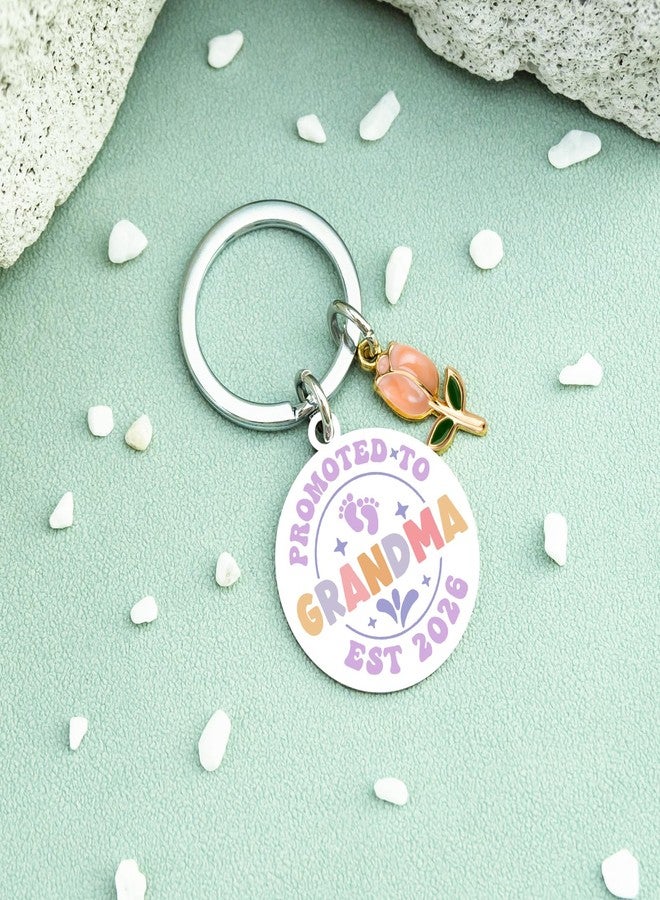 AOBIURV New Grandma Gifts from Grandkids Grandson Granddaughter First Time Grandmother Birthday Gifts Promoted To Grandma Christmas Gift Keychain Mothers Day Present Ideas - Image 3